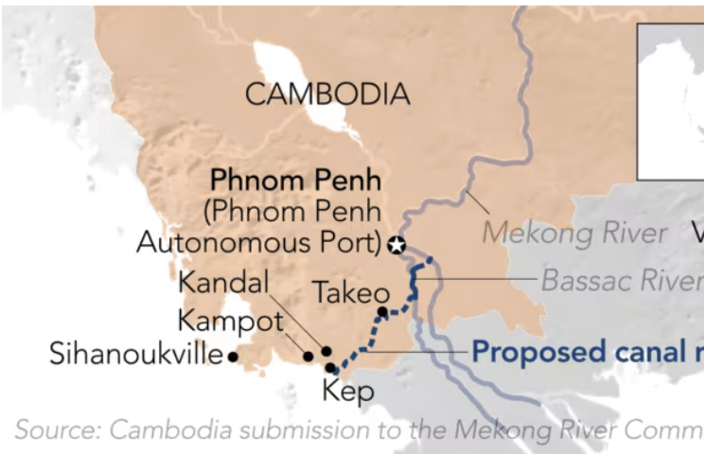 Vietnam quiere que Camboya comparta información completa sobre el Canal de Funan Techo