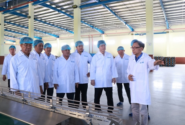 Überprüfung des Fortschritts des Song Binh Industrial Cluster-Projekts und der Thong Thuan Milk Processing Factory