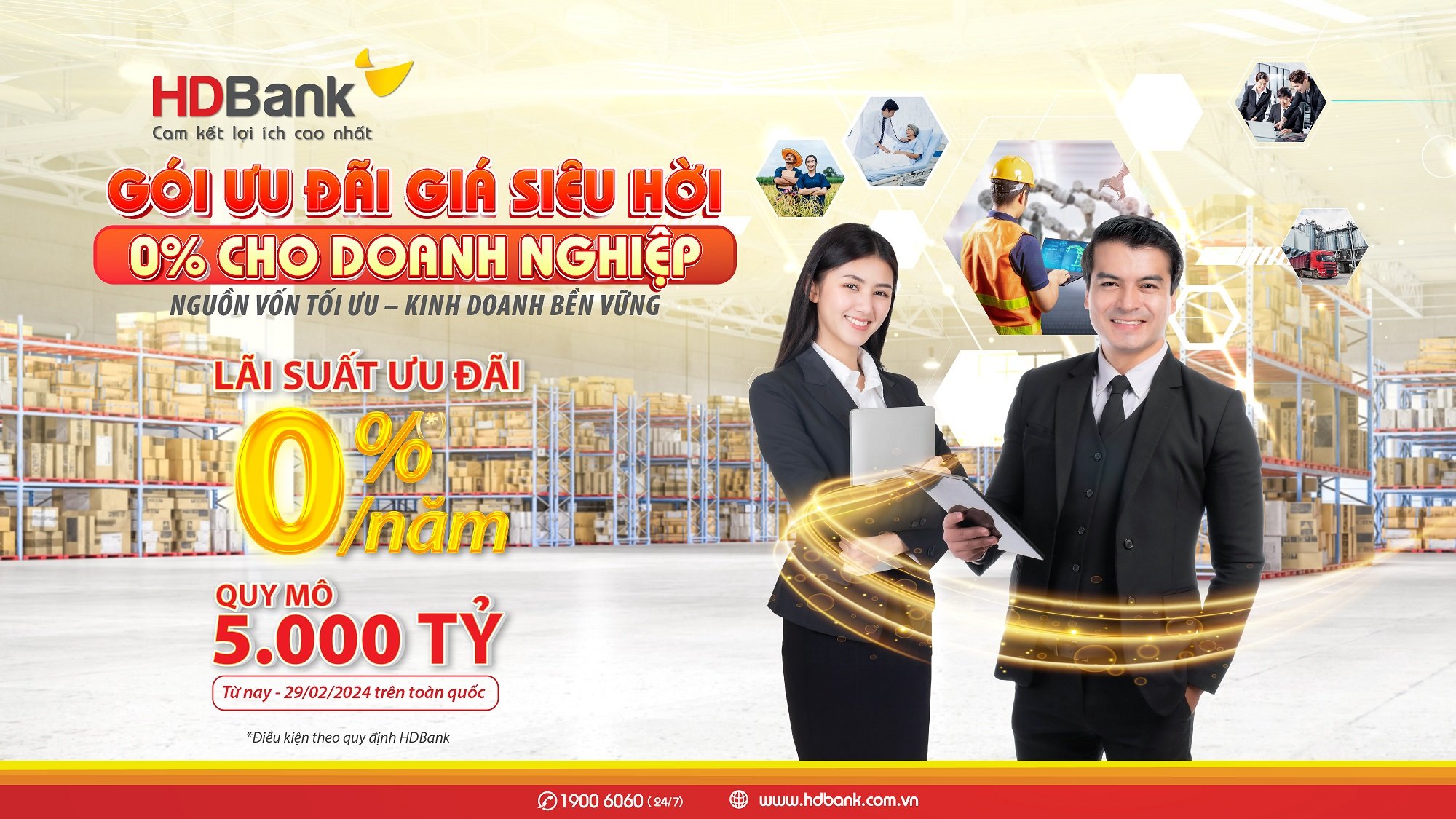 Cùng doanh nghiệp đón tết, HDBank tung thêm gói tín dụng lãi suất 0% - Ảnh 2.