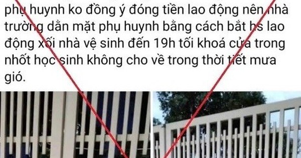 Công an xác minh thông tin nhà trường "dằn mặt" phụ huynh bằng cách bắt học sinh dọn vệ sinh đến tối