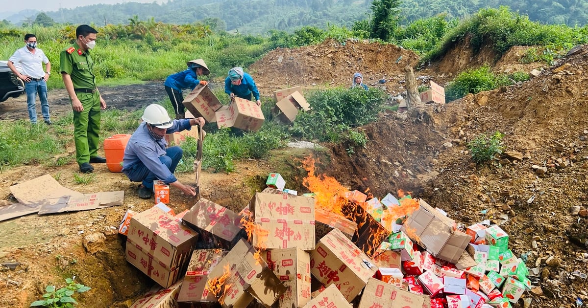 Tiêu hủy gần 38.000 gói cánh gia cầm không rõ nguồn gốc