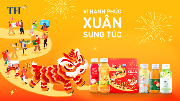 Join TH in spreading "Taste of happiness - Prosperous spring" with the 2025 Tet At Ty beverage product set