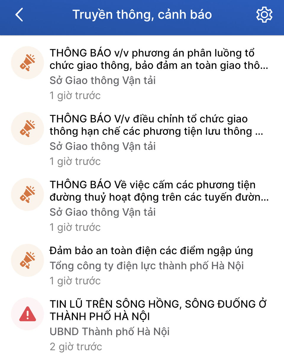 Hochwassersituation nach Sturm Yagi in der iHanoi-App aktualisiert