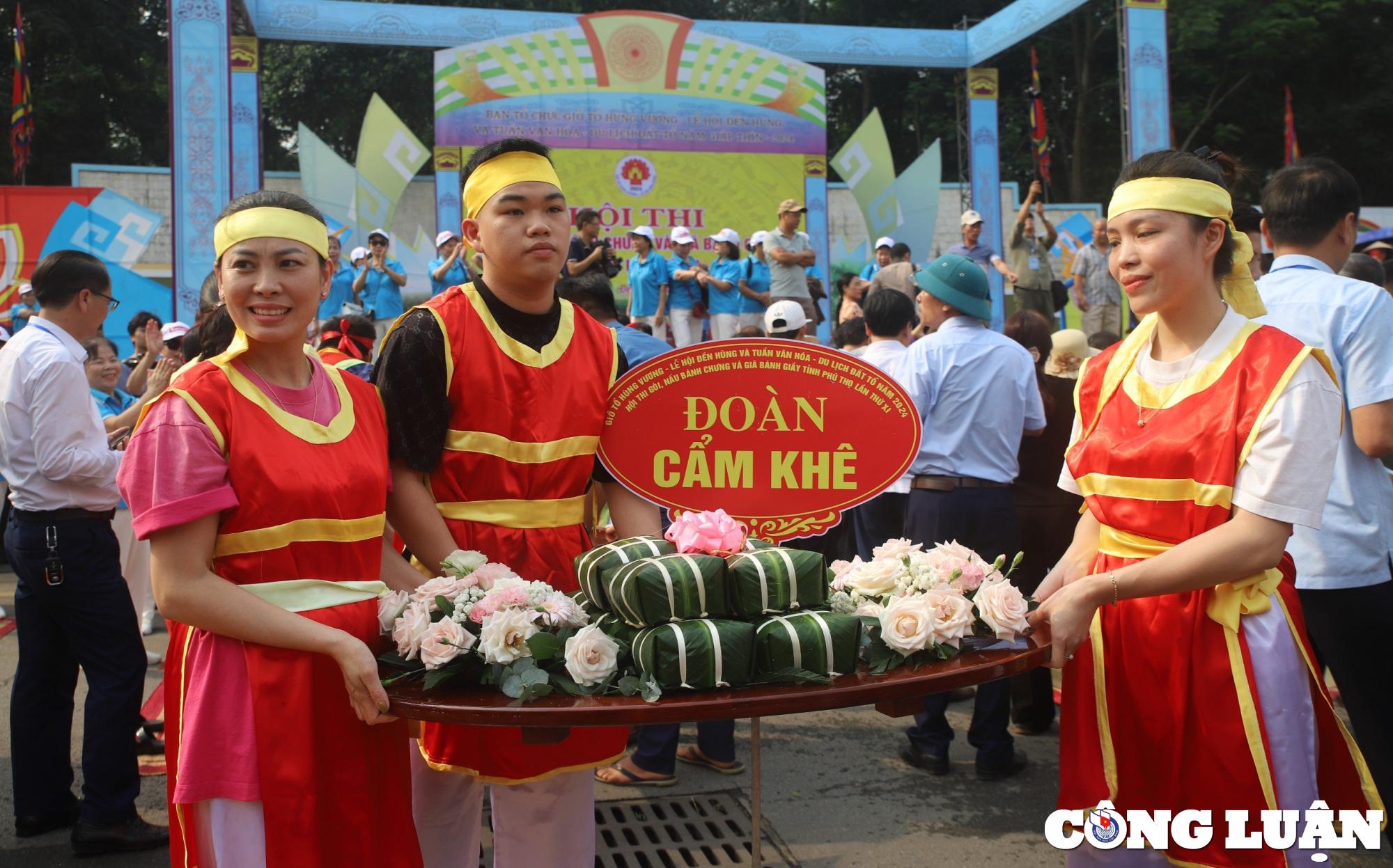 Concours de gâteau d'appel Chung, le gâteau en papier symbolique de Long Hieu Nghia au Festival Hung Vuong 2024, photo 2