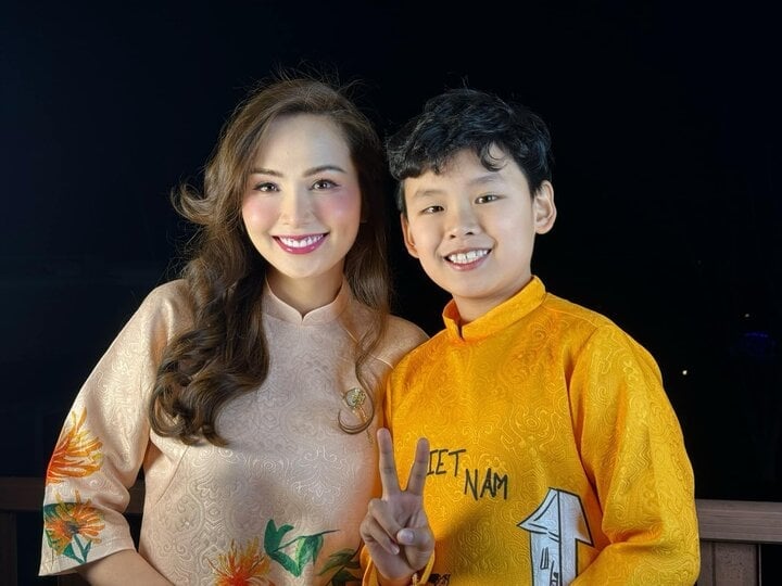 Diem Huong and son.