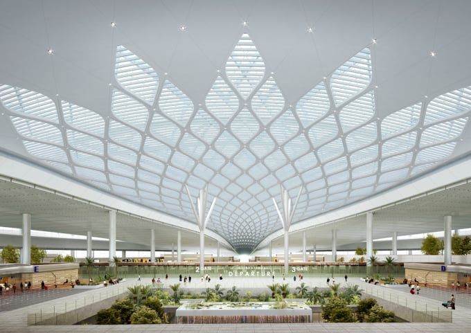 Perspectiva de la terminal del aeropuerto de Long Thanh. Foto: ACV