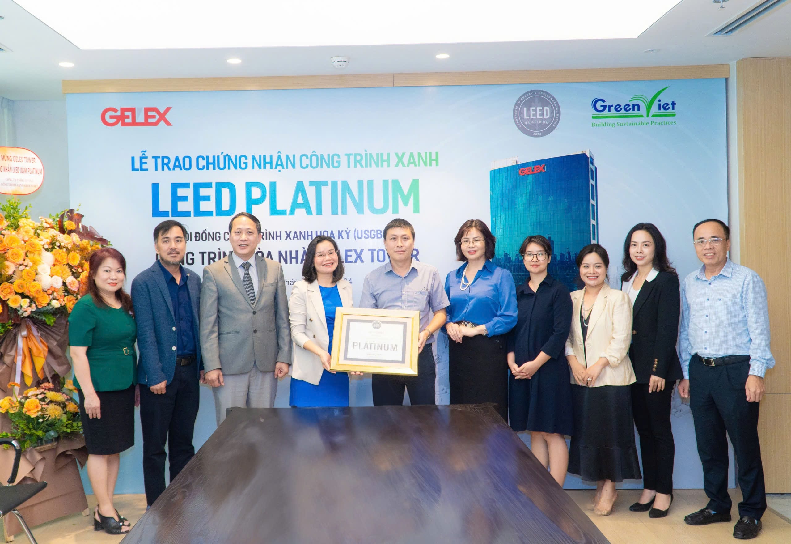 GELEX Tower đạt chứng nhận công trình xanh LEED Platinum