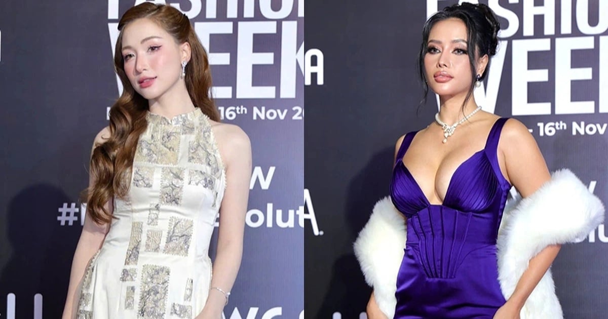 Hoa Minzy and beauties wear sexy clothes to attend fashion show