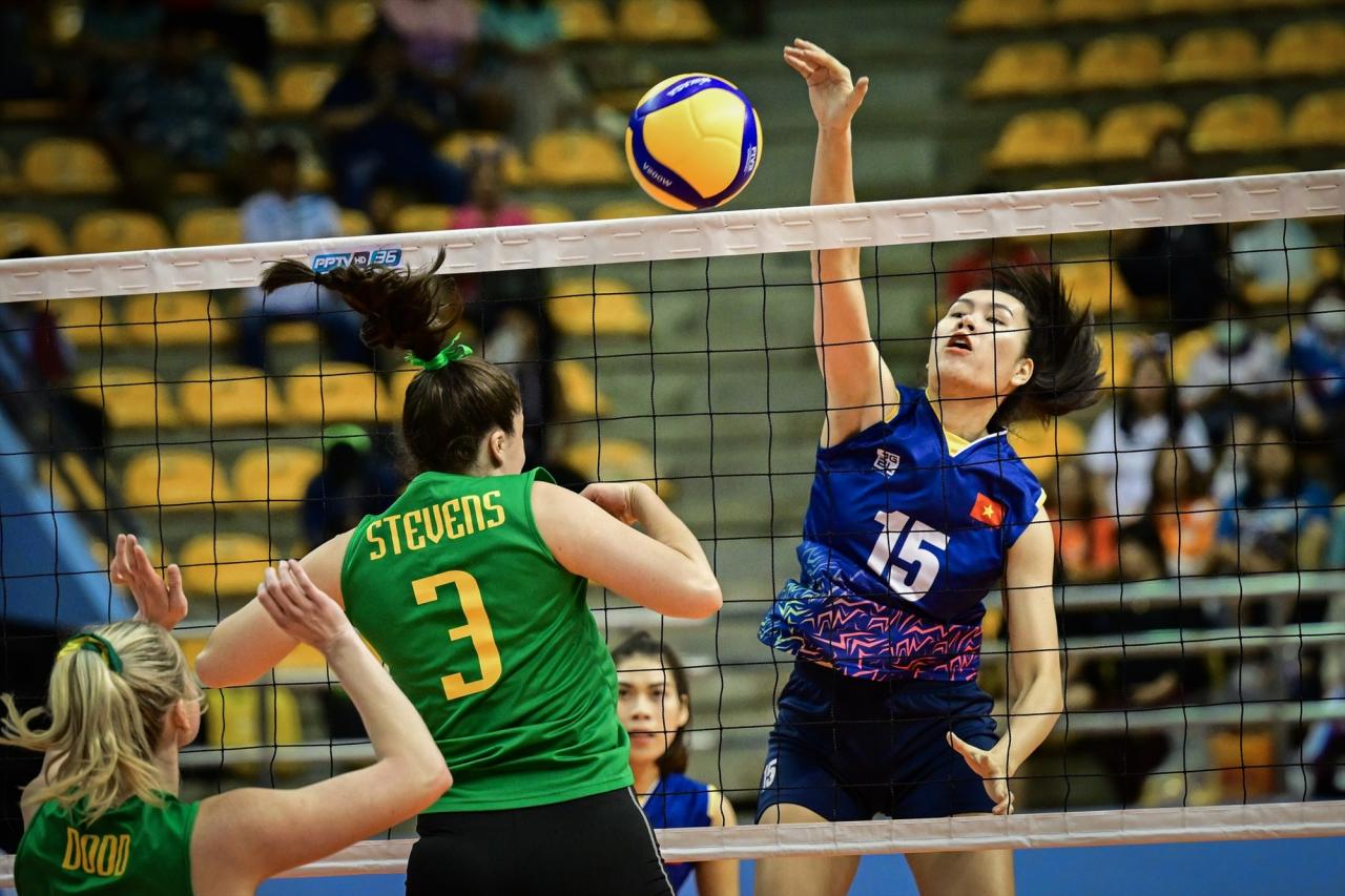 El equipo femenino de voleibol de Vietnam venció a Australia y avanzó a las semifinales del Campeonato Asiático 2023