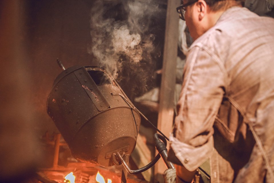 The shop's specialty is the wood-fired coffee roasting that has been maintained for four generations. Photo: NVCC