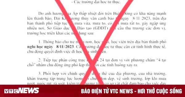 ឯកសារក្លែងក្លាយលេចឡើងសម្រាប់សិស្ស Da Nang នៅផ្ទះនៅថ្ងៃទី 8 ខែវិច្ឆិកា