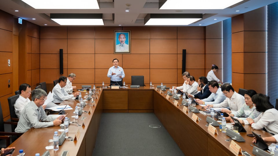 Discussion scene at the delegation of Ho Chi Minh City Delegation - Photo: Quochoi.vn