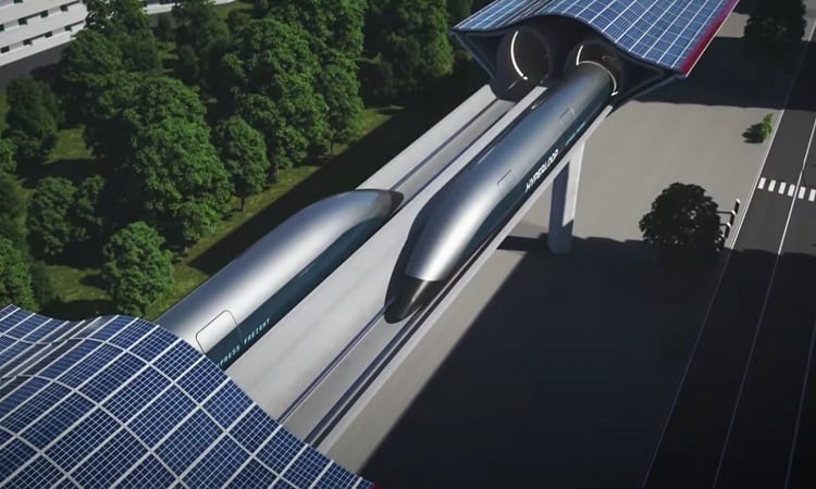 Hyperloop cargo train speeds over 1,200 km/h