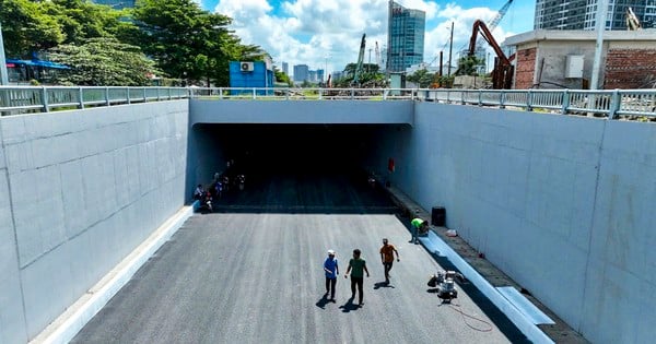 Descubierto el paso subterráneo en la intersección de la entrada sur de la ciudad de Ho Chi Minh