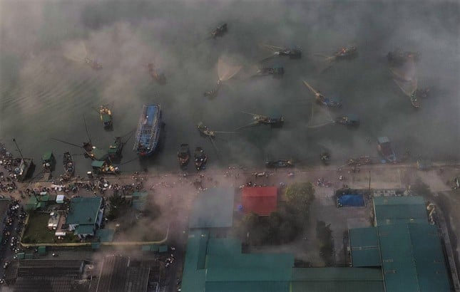 5-7 hours at sea, Ha Tinh fishermen earn tens of millions of dong thanks to a big catch of shrimp photo 12