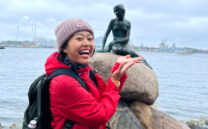 Thao llega a Copenhague, Dinamarca, en julio de 2023. Foto: Personaje proporcionado