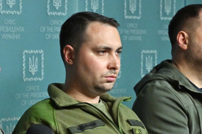 Le général de division Kyrylo Budanov, chef de la Direction générale du renseignement militaire d'Ukraine, assiste à une conférence de presse à Kiev en septembre 2022. Photo : AFP