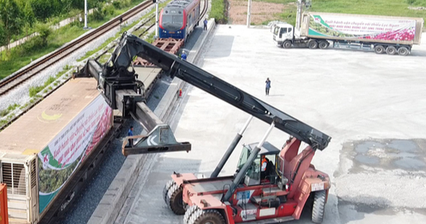 Bac Giang charge des litchis dans un train pour les exporter vers la Chine