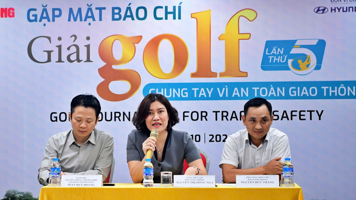 Buổi gặp mặt báo chí giới thiệu Giải Golf Chung tay vì an toàn giao thông lần thứ 5 năm 2024.