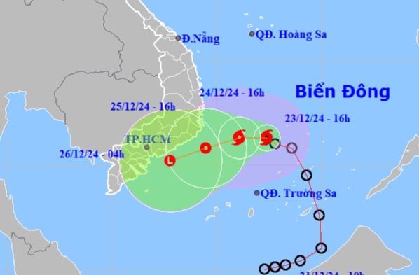 Bão số 10 chuyển hướng, Nam Trung bộ mưa lớn - Ảnh 1.