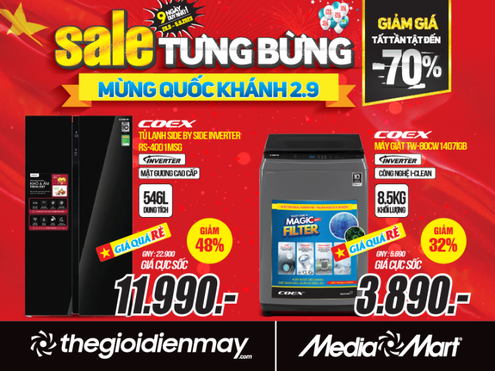 MediaMart Sale tưng bừng mừng Quốc khánh, giảm giá lên đến 70% - 3