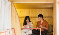 Unique bed cafe in HCMC, customers come to find peace