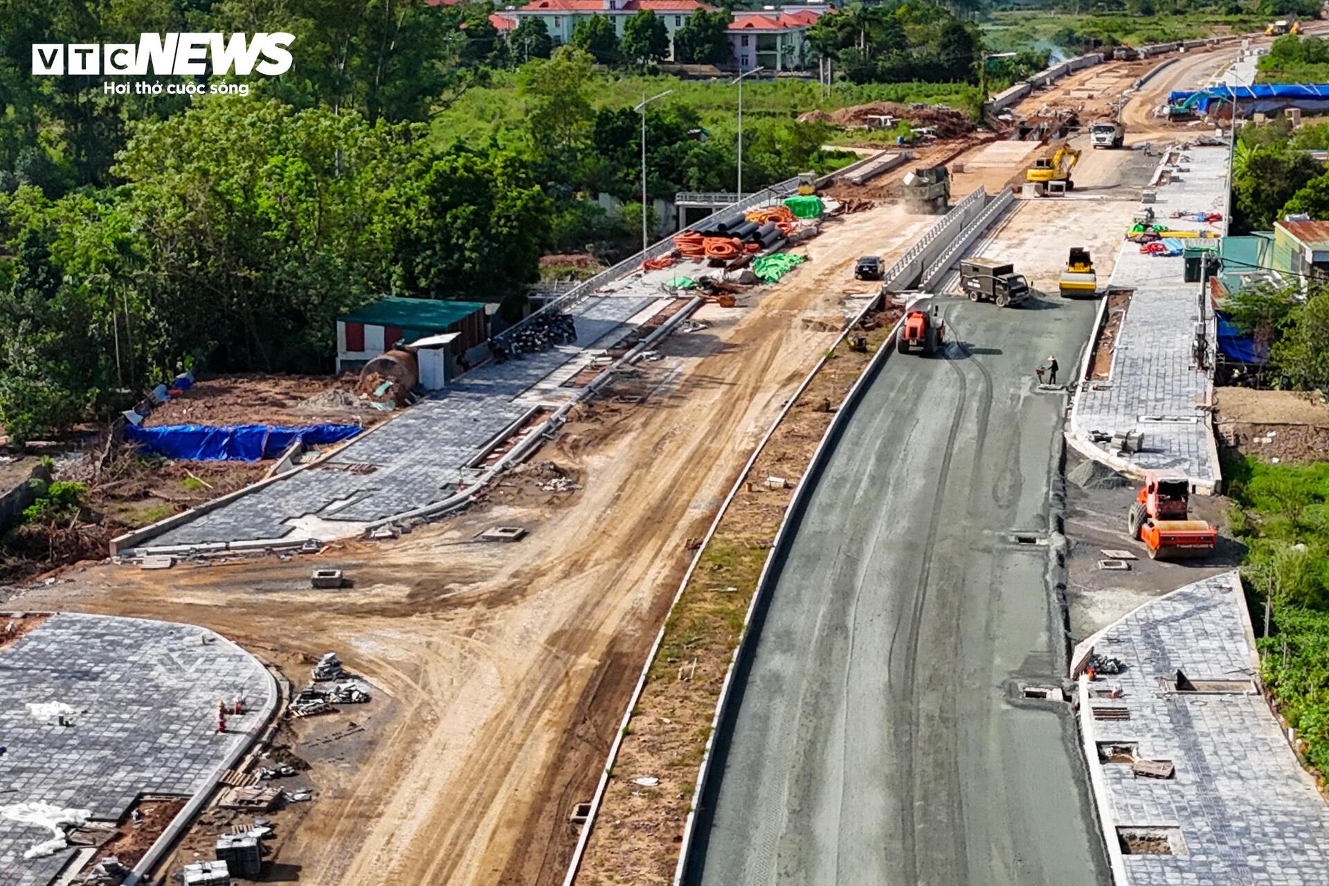 Overview of the nearly 750 billion VND route in Hanoi expected to open to traffic at the end of this year - 5