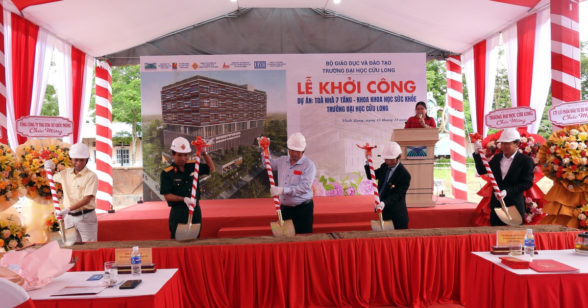 A university invested nearly 150 billion VND to build a Health Sciences building.