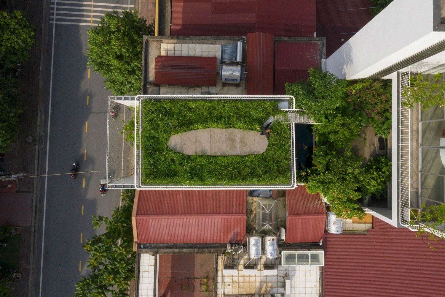 Nach Westen ausgerichtete Röhrenhäuser sind dank des Dachgarten-Designs Foto 10 immer kühl