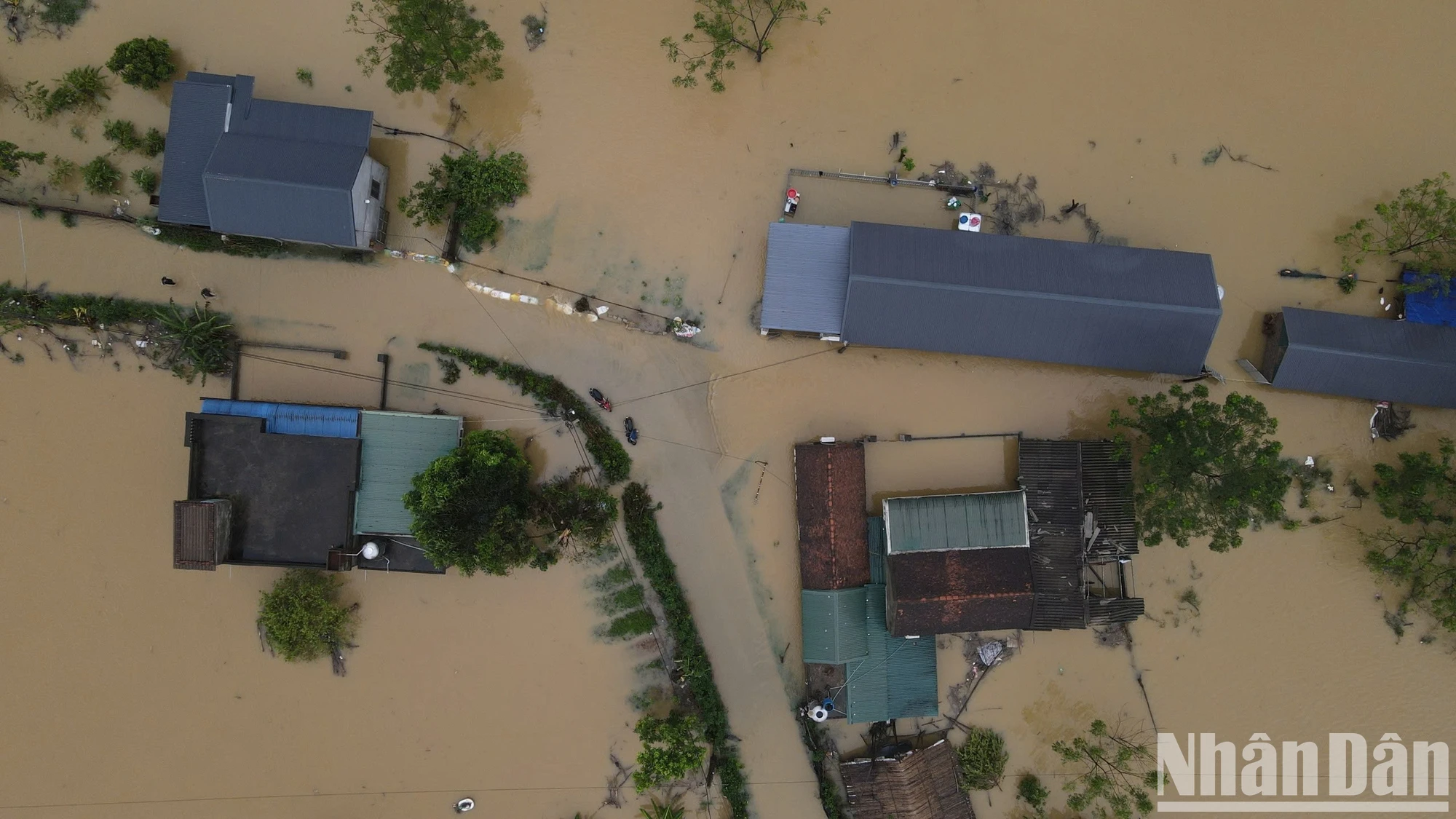 [Foto] Hanoi: El río Bui desborda el dique, muchas comunas en el distrito de Chuong My están inundadas foto 19