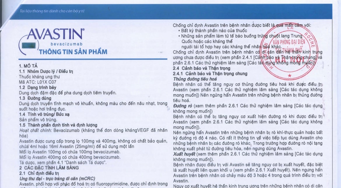 Bộ Y tế thông tin về 'thuốc ung thư Avastin gây mất thị lực cho người bệnh' - Ảnh 1.