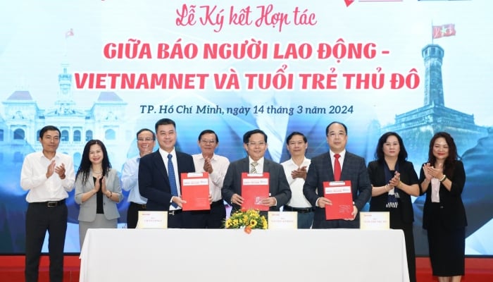 Nguoi Lao Dong Newspaper, VietNamNet Newspaper, Tuoi Tre Thu Do Newspaper cooperate to promote digital transformation activities