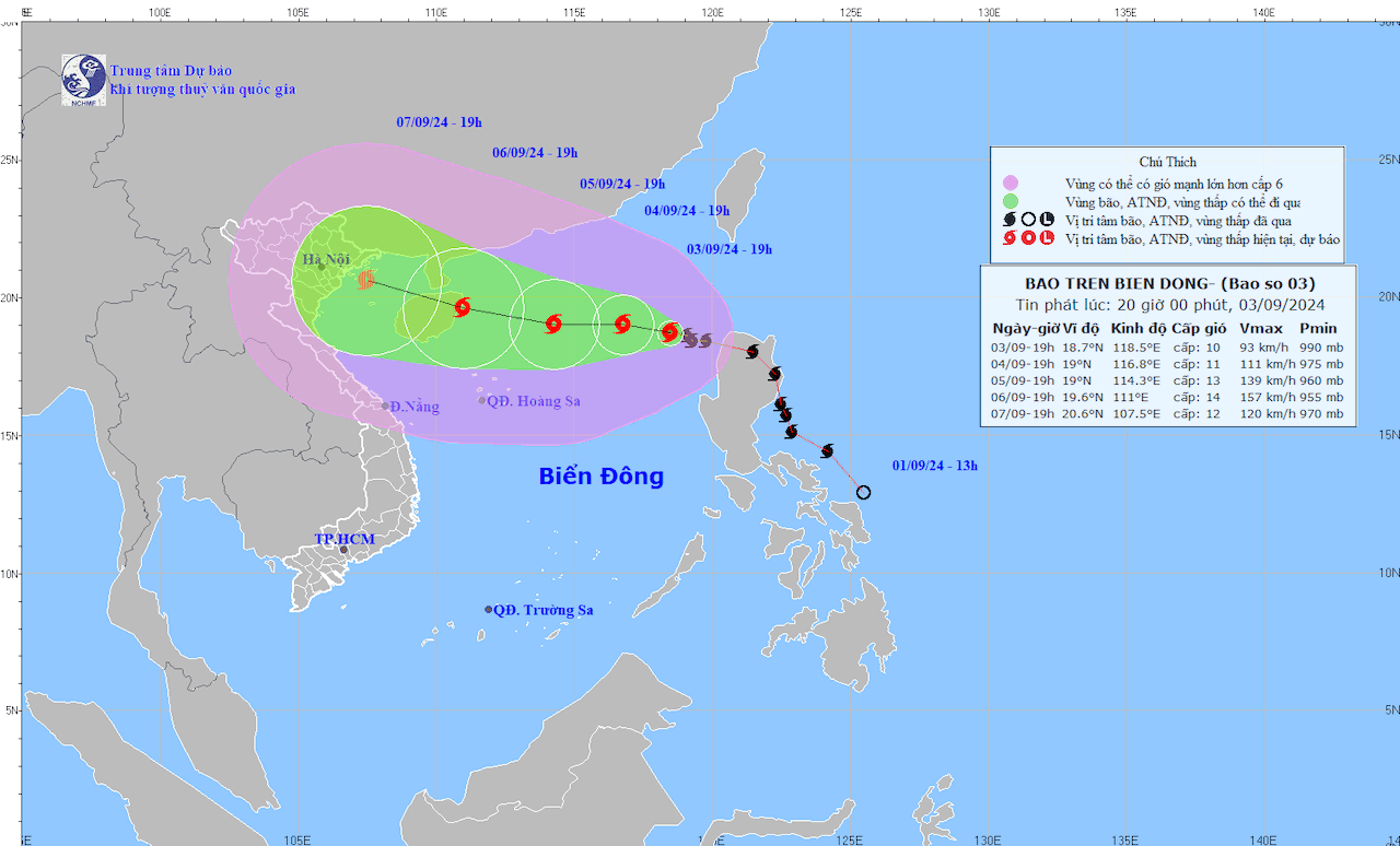 暴風雨第3号に対応してハノイは住民避難計画を準備