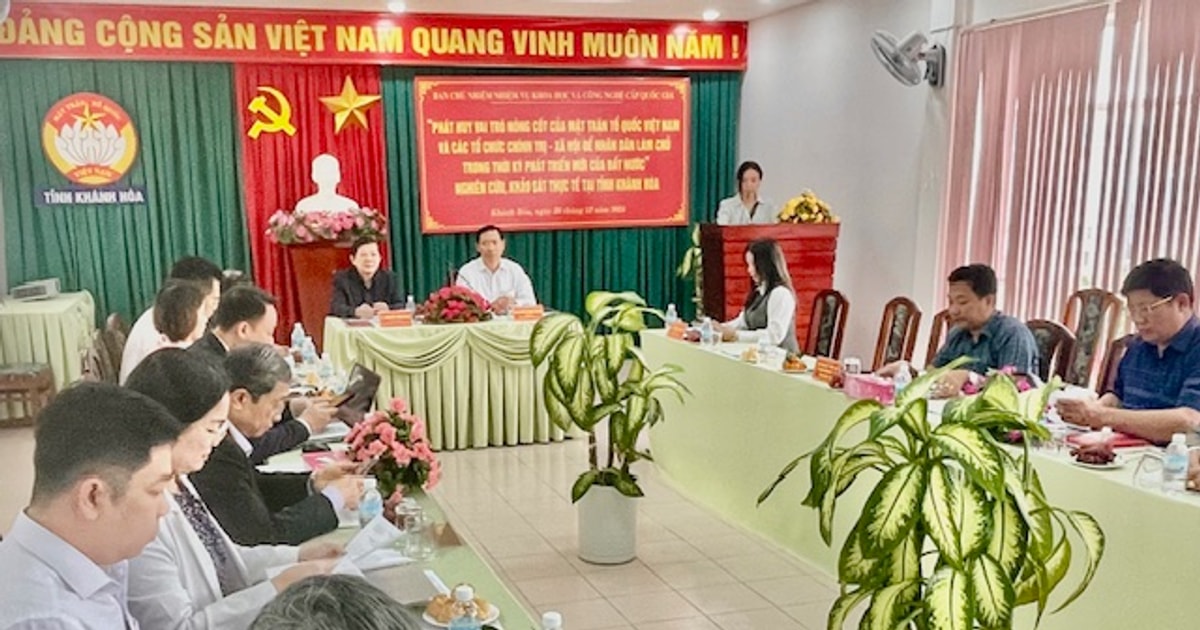 Khanh Hoa promotes the core role of the Front and political and social organizations