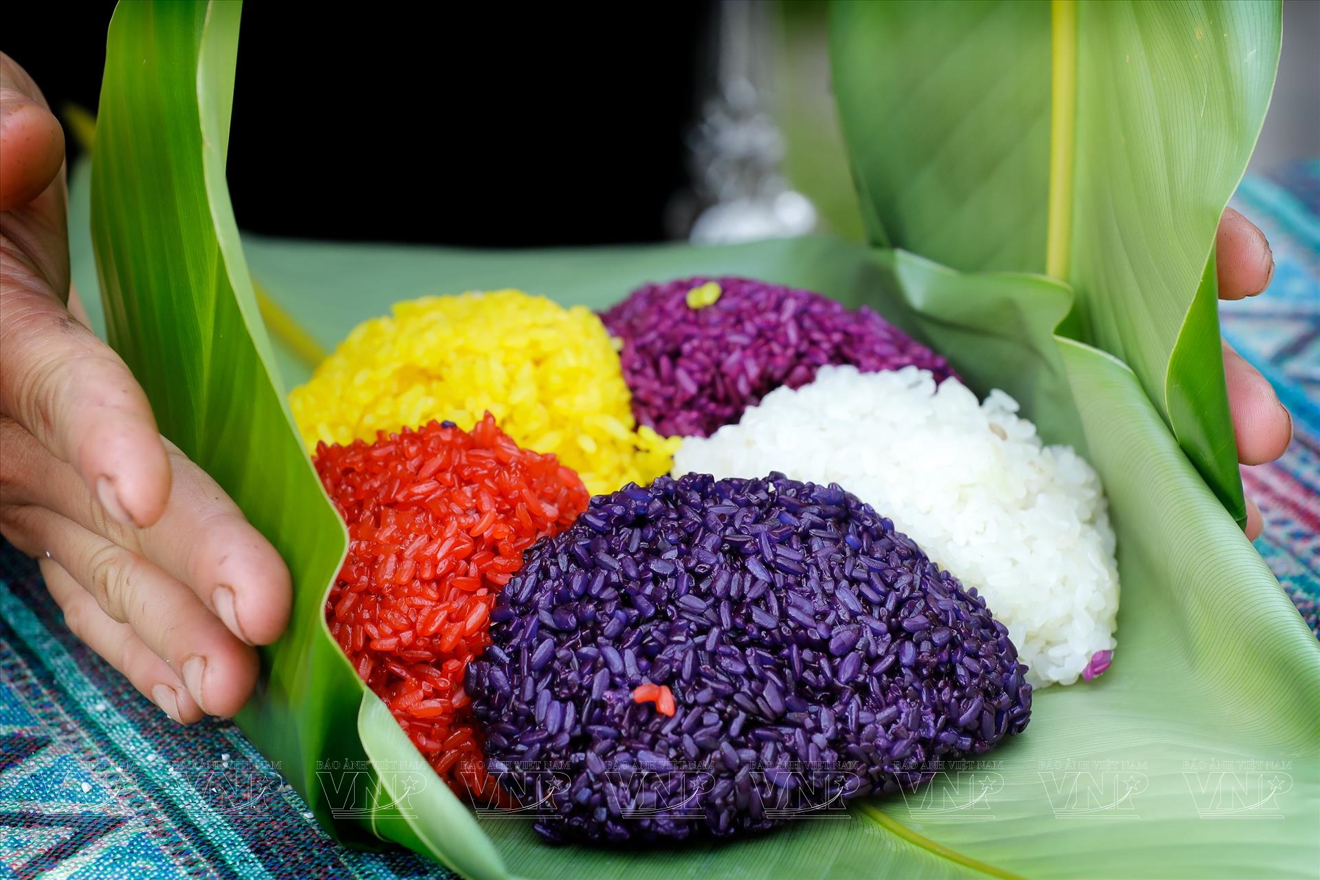 Tay people's five-color sticky rice