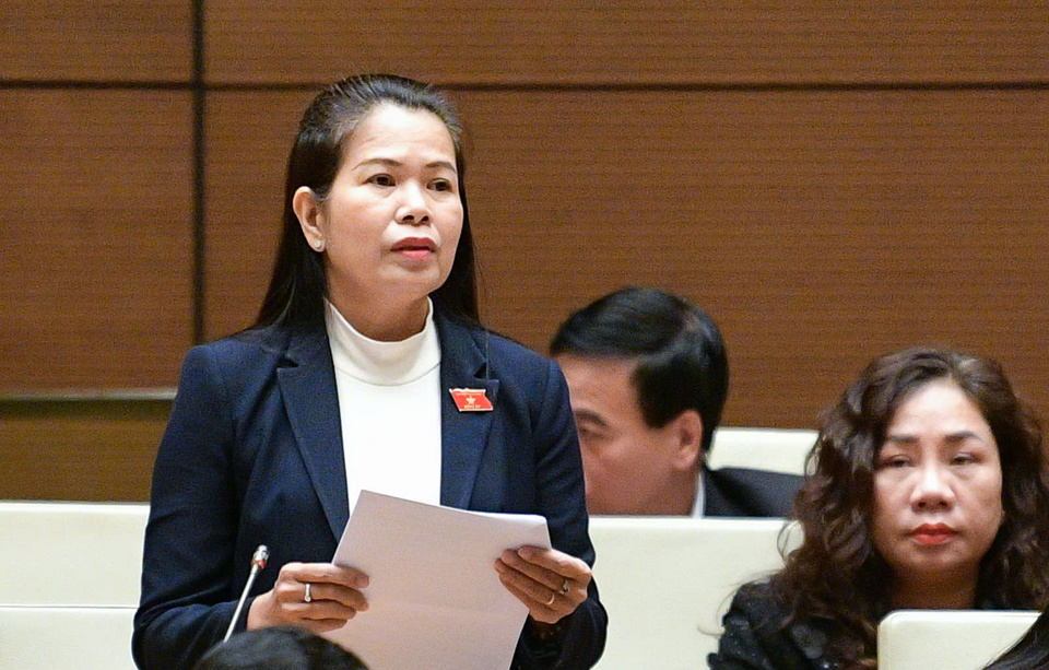 Đại biểu Vũ Thị Liên Hương (Đoàn đại biểu Quốc hội tỉnh Quảng Ngãi) - Ảnh: Quochoi.vn