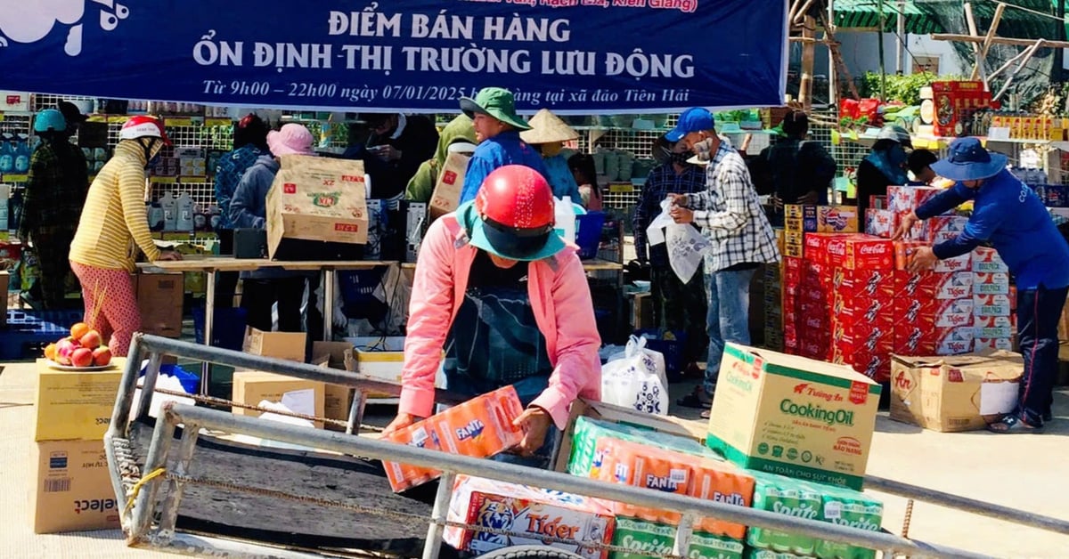 150 tons of price-stabilized goods to serve people in Kien Giang island commune to celebrate Tet