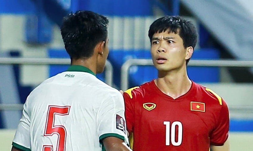 Vietnam verlor im Spiel gegen Indonesien Cong Phuong und Duy Manh.