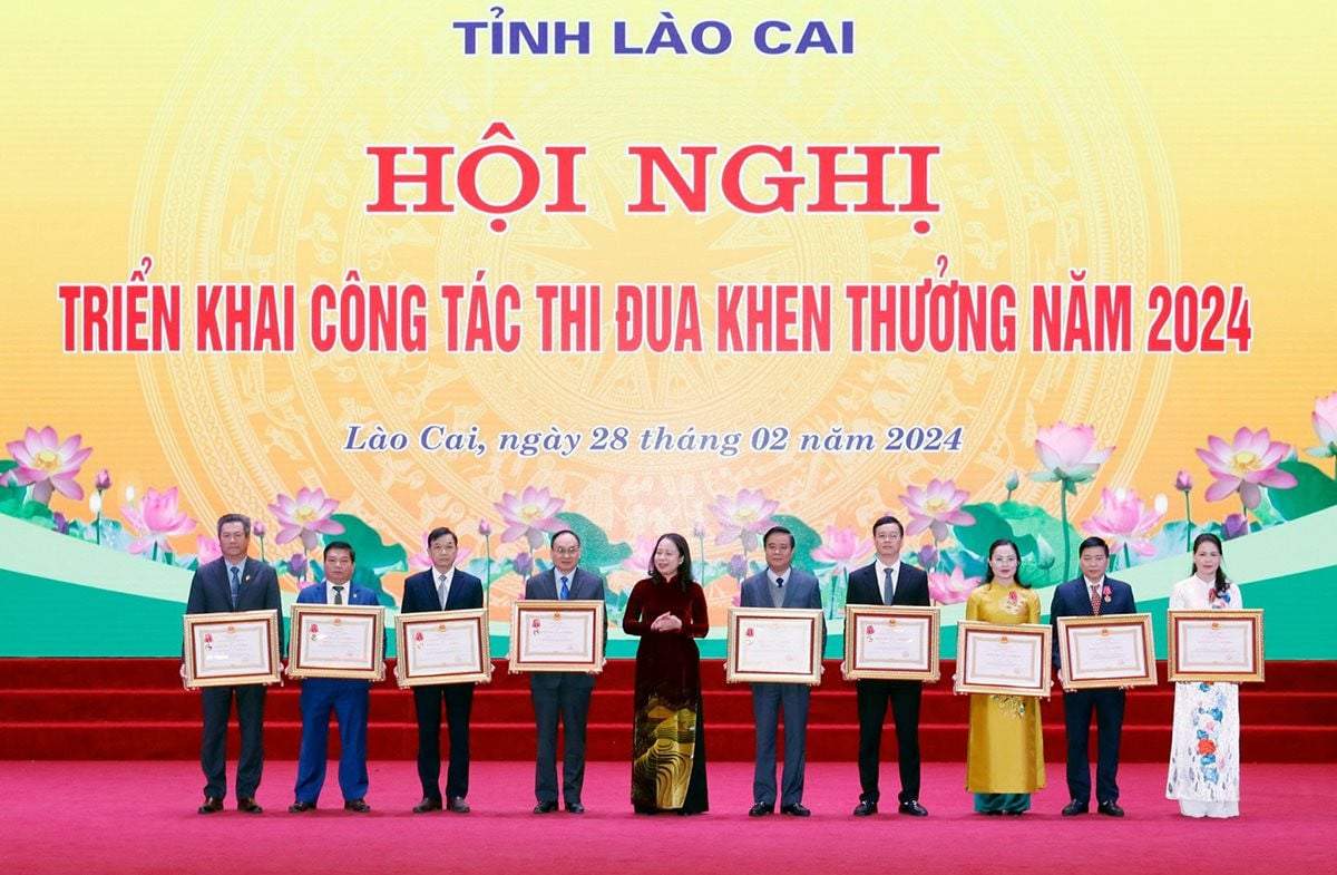 Phó Chủ tịch nước Võ Thị Ánh Xuân dự hội nghị triển khai công tác thi đua khen thưởng năm 2024 tại tỉnh Lào Cai