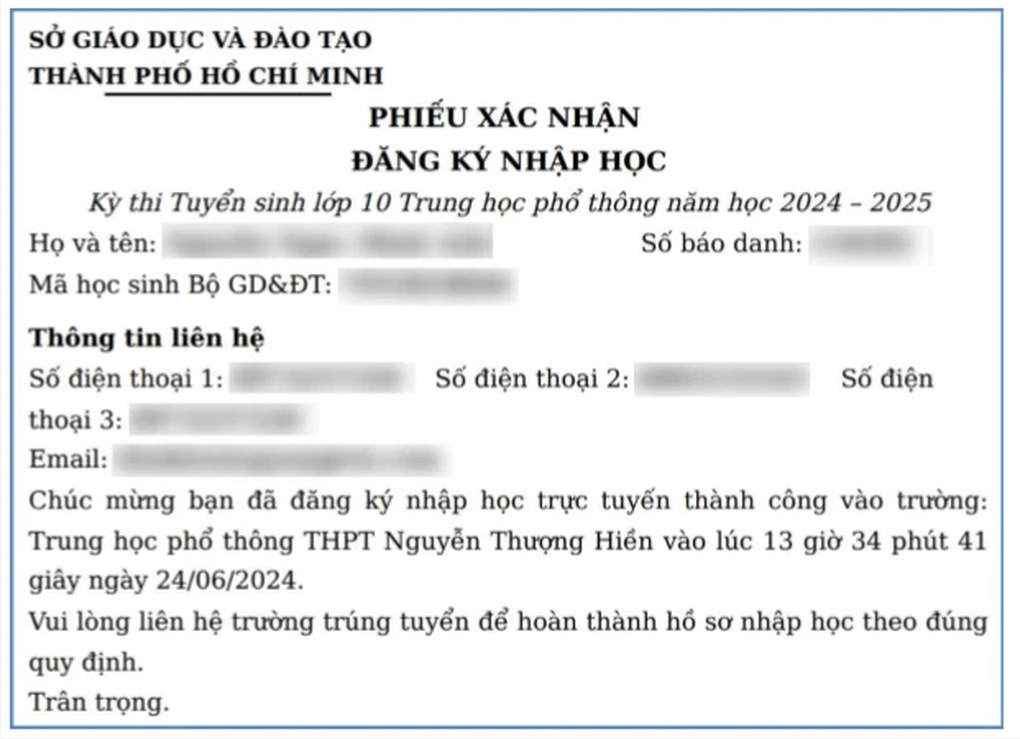 Hướng dẫn nhập học lớp 10 tại TPHCM năm học 2024-2025, một điểm mới - 5