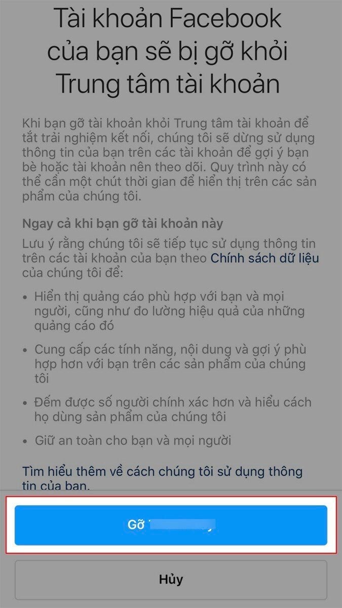 Cách hủy liên kết Instagram với Facebook siêu dễ - 8