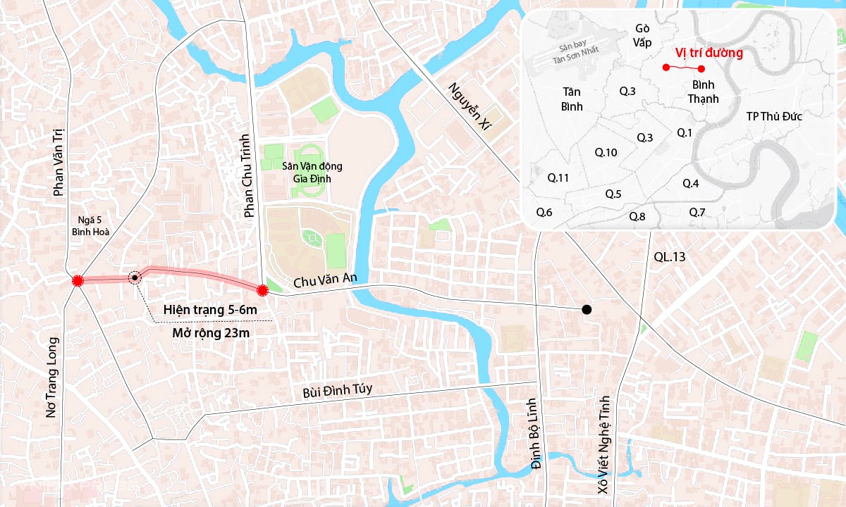 Plus de 1 000 milliards de VND pour élargir 600 m de route à Ho Chi Minh-Ville