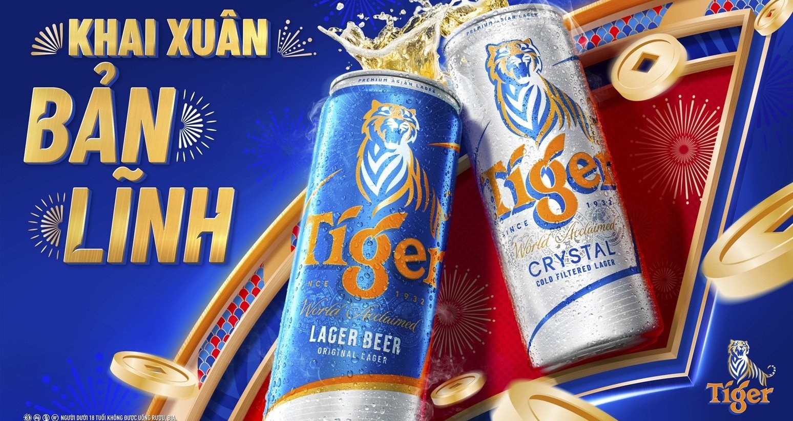 Tiger Beer chuyển mình bản lĩnh với diện mạo mới