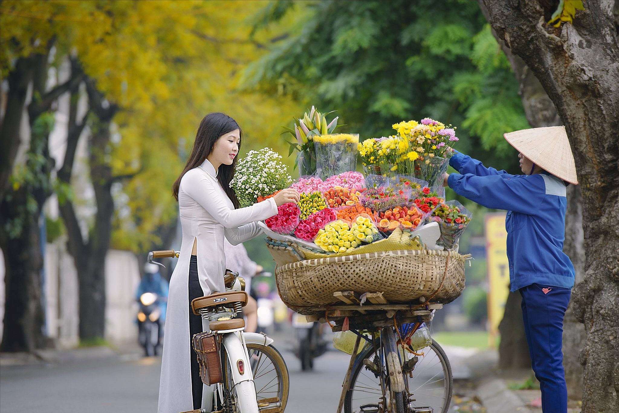 Check-in en Hanoi en los días de otoño de agosto