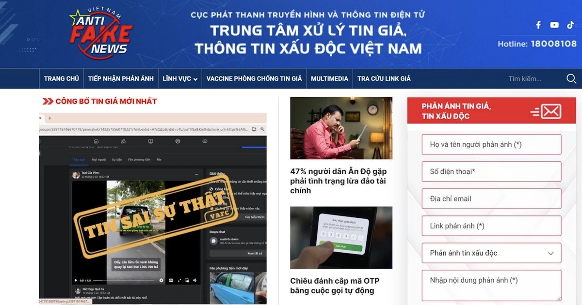 Nâng cấp trang thông tin tingia.gov.vn và ra mắt ba kênh mạng xã hội chống tin giả