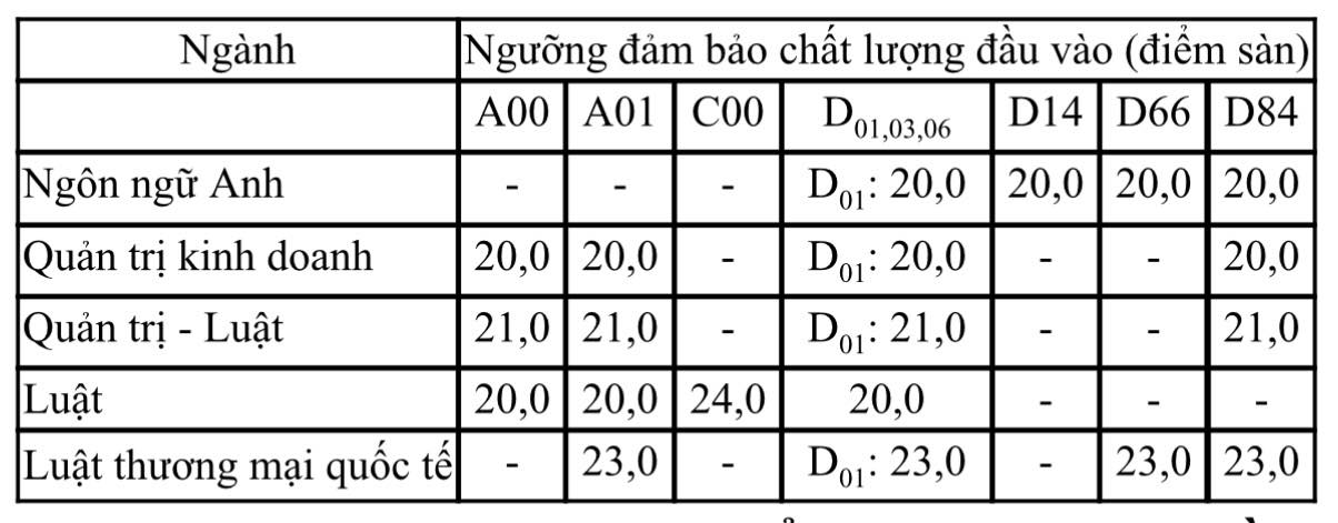 Điểm sàn Trường ĐH Luật TP.HCM từ 20-24 điểm- Ảnh 2.