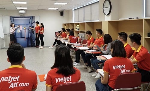 Bên trong lớp học của Vietjet. Ảnh: Vietjet