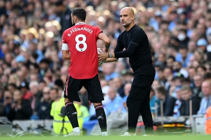 Fernandes in einem Spiel gegen Pep Guardiolas Man City. Foto: AFP