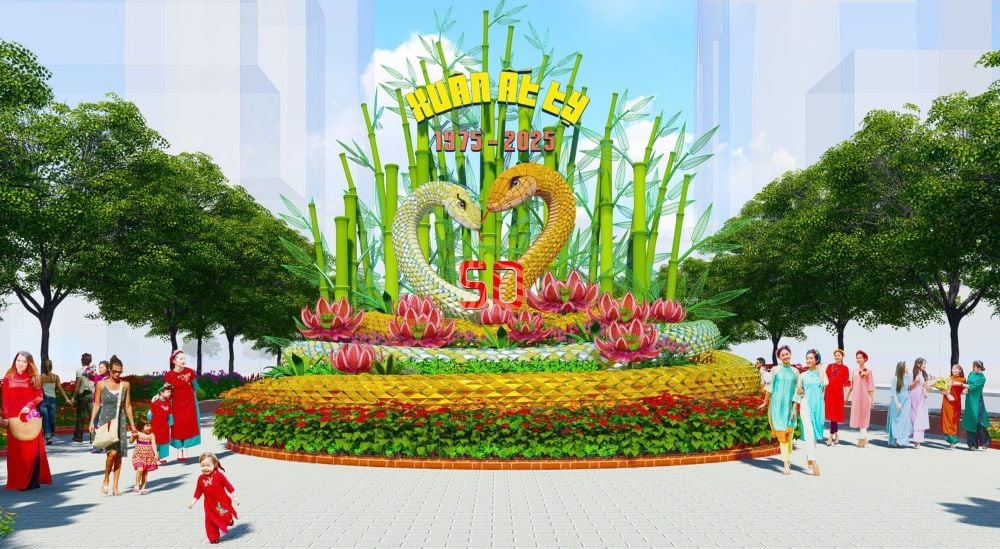 ¿Qué tan magnífica será la mascota de Nguyen Hue Flower Street Tet 2025?