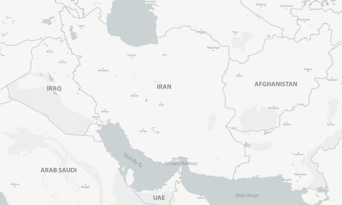 Vị trí Vịnh Ba Tư và Iran. Đồ họa: CSIS